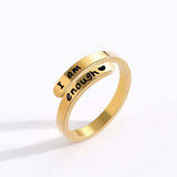 925 Sterling Silver Engraved Bypass Ring Gold 7 Rings - Tophatter Daily Deals