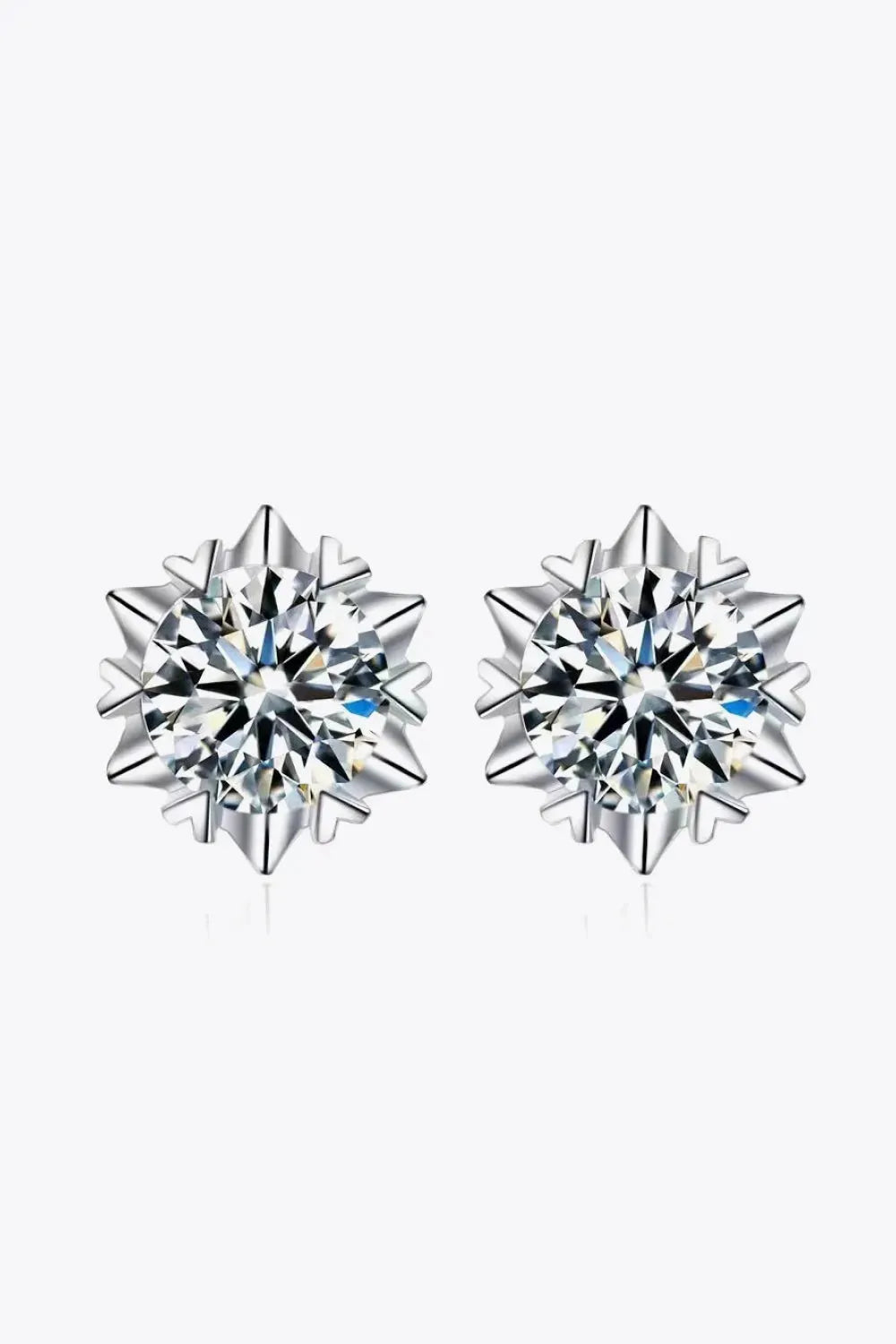 Stuck On You 4 Carat Moissanite Stud Earrings Moissanite - Tophatter Daily Deals