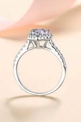 1 Carat Moissanite Heart-Shaped Ring Moissanite - Tophatter Daily Deals