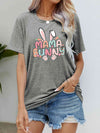 MAMA BUNNY Easter Graphic Short Sleeve Tee Heather Gray Women's T-Shirts - Tophatter Daily Deals