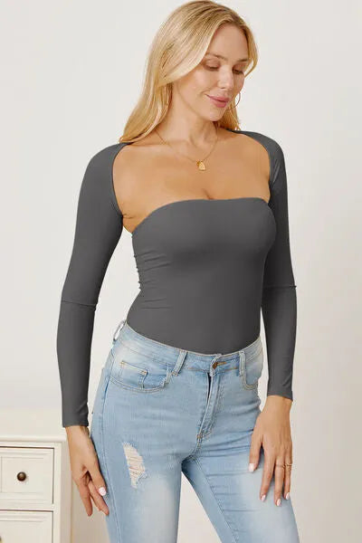 Cutout Raglan Sleeve Bolero and Tube Top Blouses - Tophatter Daily Deals