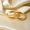 18K Gold-Plated Stainless Steel Huggie Earrings Earrings - Tophatter Daily Deals