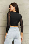 Square Neck Cropped Top Blouses - Tophatter Daily Deals