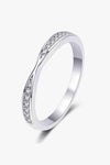 Moissanite Rhodium-Plated Ring Moissanite - Tophatter Daily Deals