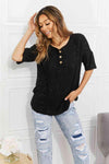 BOMBOM At The Fair Animal Textured Top in Black Blouses - Tophatter Daily Deals