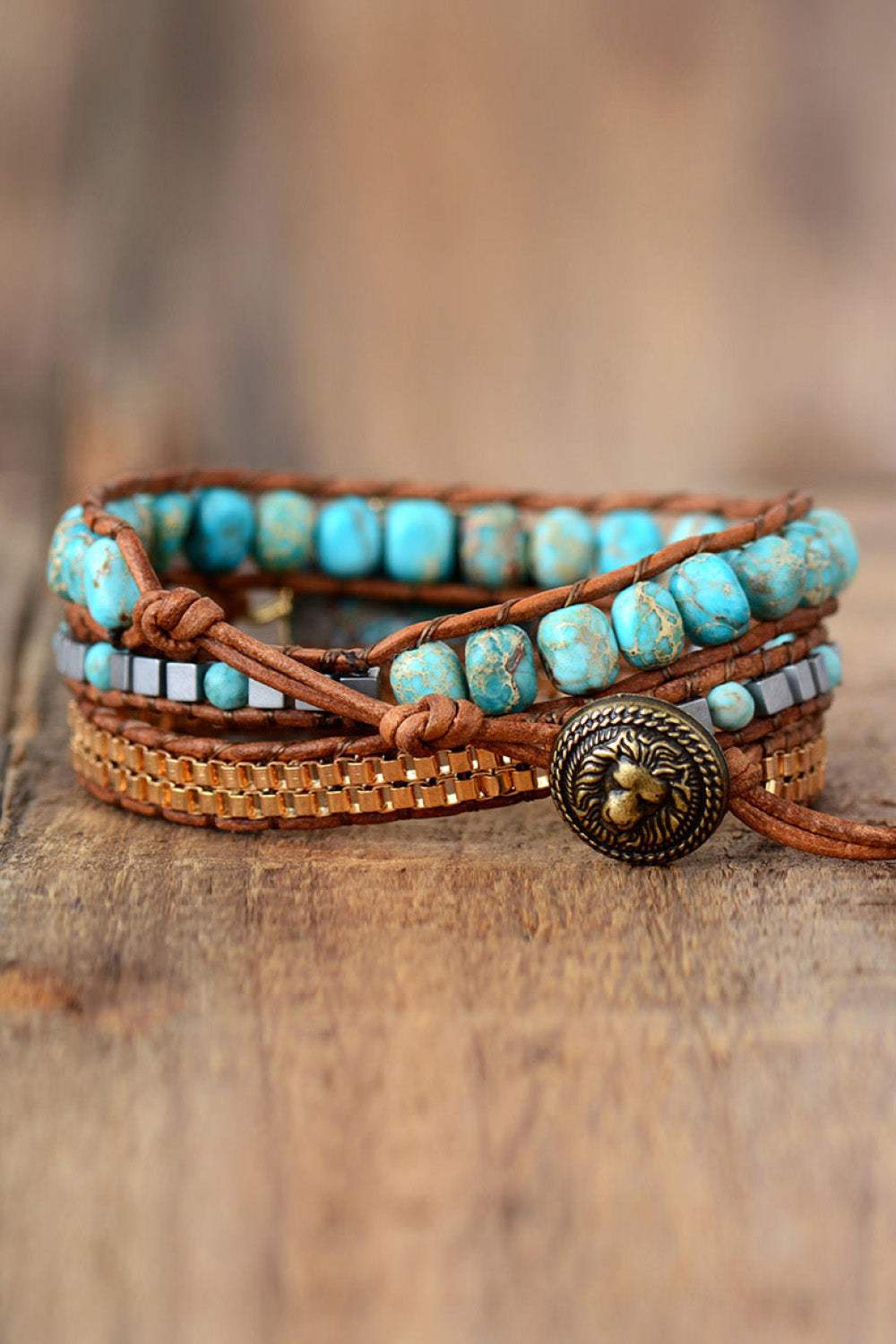 Handmade Natural Stone Copper Bracelet Bracelets - Tophatter Daily Deals