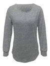 Round Neck Long Sleeve T-Shirt Women's T-Shirts - Tophatter Daily Deals