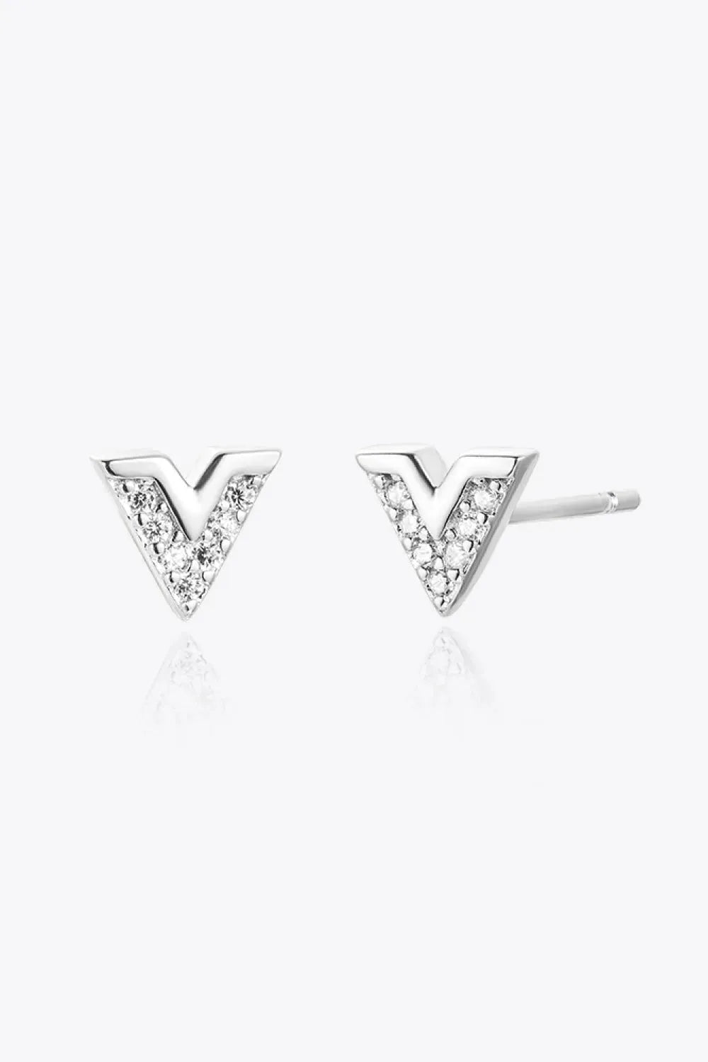 Zircon 925 Sterling Silver Stud Earrings Silver One Size Earrings - Tophatter Daily Deals