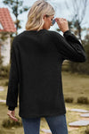 Eyelet Round Neck Long Sleeve T-Shirt Women's T-Shirts - Tophatter Daily Deals