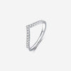 Moissanite 925 Sterling Silver Ring Silver Moissanite - Tophatter Daily Deals