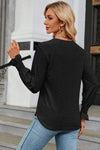 V-Neck Flounce Sleeve T-Shirt Women's T-Shirts - Tophatter Daily Deals