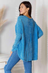 Zenana Center Seam Waffle-Knit Top Blouses - Tophatter Daily Deals