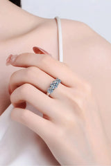 Stylish 925 Sterling Silver Moissanite Ring Moissanite - Tophatter Daily Deals