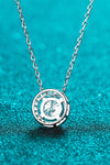 1 Carat Moissanite Round Pendant Chain Necklace Moissanite - Tophatter Daily Deals