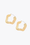 Ribbed Alloy Earrings Earrings - Tophatter Daily Deals