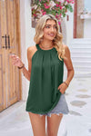 Grecian Neck Sleeveless Top Forest Blouses - Tophatter Daily Deals