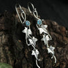 Ivy Leaf Alloy Dangle Earrings Sky Blue One Size Earrings - Tophatter Daily Deals