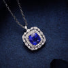 Silver-Plated Artificial Gemstone Pendant Necklace Silver One Size Necklaces - Tophatter Daily Deals