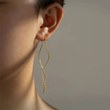 925 Sterling Silver Threader Earrings Earrings - Tophatter Daily Deals