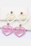 Heart Shape Acrylic Dangle Earrings Earrings - Tophatter Daily Deals