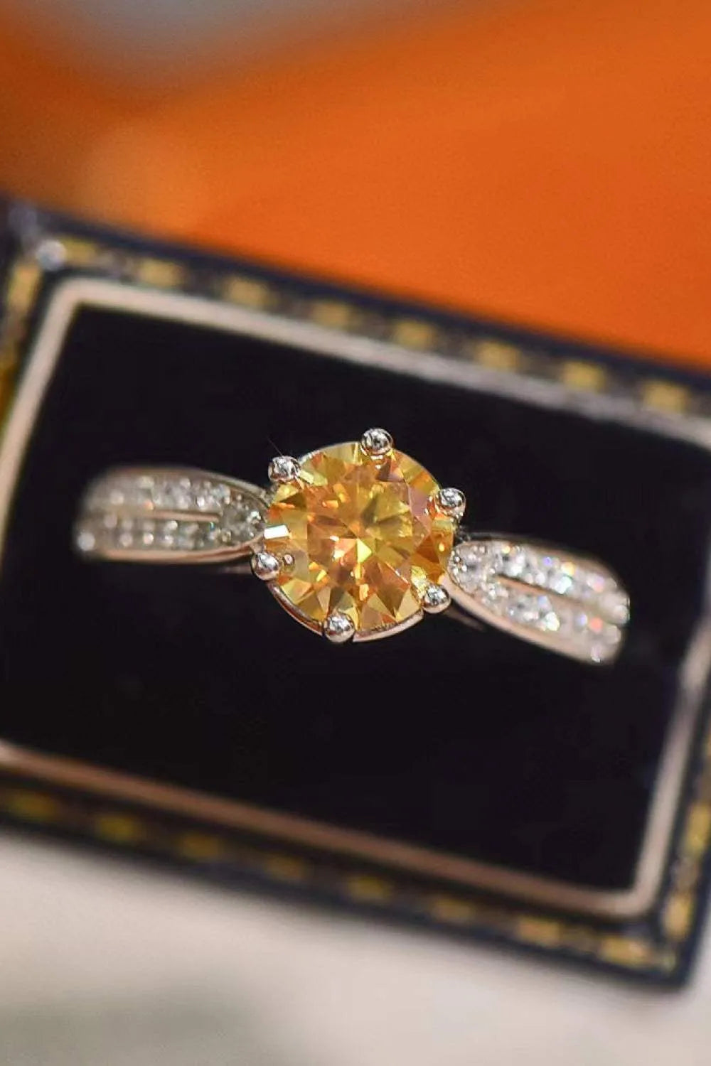 Living Your Life 3 Carat Moissanite 6-Prong Ring Moissanite - Tophatter Daily Deals
