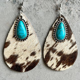 Artificial Turquoise Teardrop Earrings Earrings - Tophatter Daily Deals