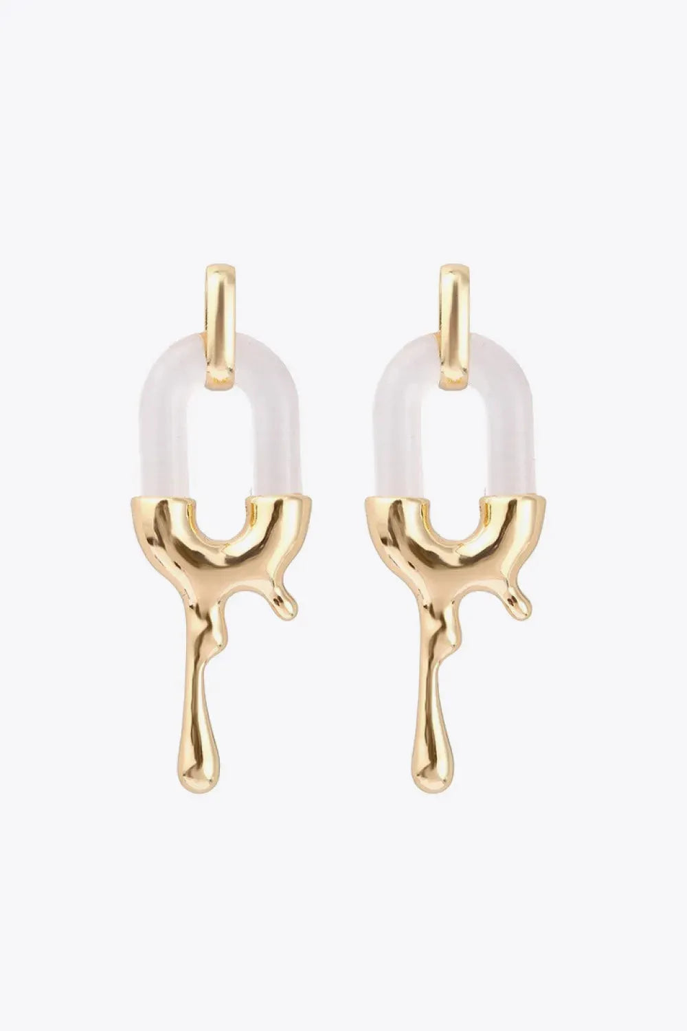 Contrast Zinc Alloy Earrings Gold One Size Earrings - Tophatter Daily Deals