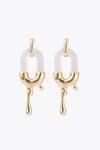 Contrast Zinc Alloy Earrings Gold One Size Earrings - Tophatter Daily Deals