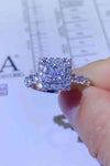 Adored 1 Carat Moissanite Square Ring - Tophatter Deals