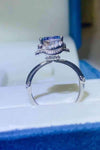 2 Carat Moissanite Contrast 925 Sterling Silver Ring Moissanite - Tophatter Daily Deals