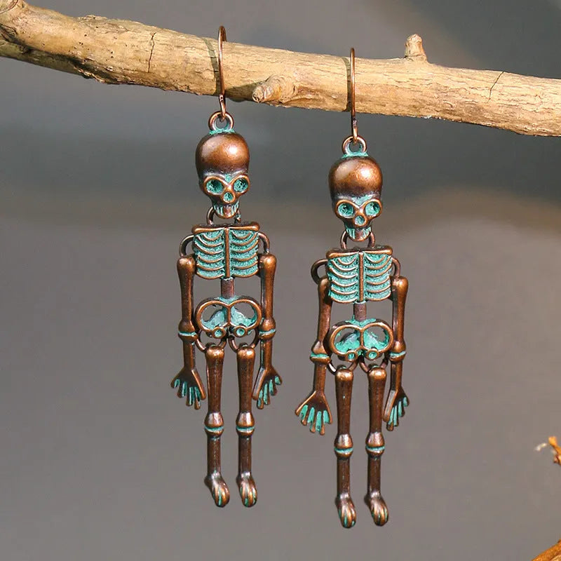 Skeleton Alloy Earrings Earrings - Tophatter Daily Deals