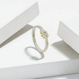 925 Sterling Silver Two Strand Twisted Knot Ring Rings - Tophatter Daily Deals