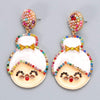 Rhinestone Alloy Mrs. Claus Earrings Earrings - Tophatter Daily Deals