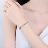 3.2 Carat Moissanite 925 Sterling Silver Bracelet Moissanite - Tophatter Daily Deals