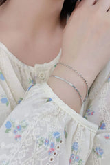 Double-Layered 925 Sterling Silver Bracelet Bracelets - Tophatter Daily Deals