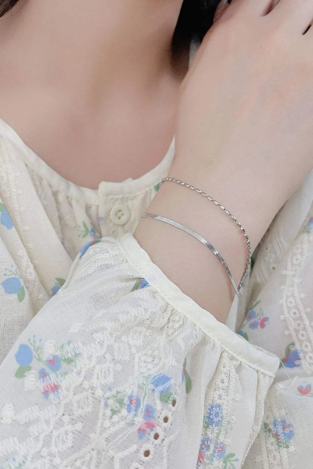 Double-Layered 925 Sterling Silver Bracelet Bracelets - Tophatter Daily Deals