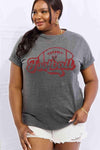 Simply Love Full Size FOOTBALL Graphic Cotton Tee Women's T-Shirts - Tophatter Daily Deals