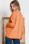 Round Neck Long Sleeve Jack-O'-Lantern Graphic Blouse Blouses - Tophatter Daily Deals