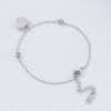 Inlaid Rhinestone Titanium Steel Heart Bracelet Silver One Size Bracelets - Tophatter Daily Deals