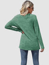 Lace Detail V-Neck Long Sleeve Top Women's T-Shirts - Tophatter Daily Deals