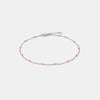 Bead 925 Sterling Silver Bracelet Silver Pink One Size Bracelets - Tophatter Daily Deals