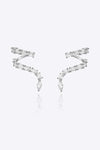 Zircon 925 Sterling Silver Earrings Silver One Size Earrings - Tophatter Daily Deals