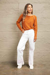 Double Take Long Raglan Sleeve Round Neck Top Blouses - Tophatter Daily Deals