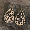 Zircon PU Leopard Teardrop Earrings Earrings - Tophatter Daily Deals