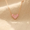 Heart Shape Rose Gold-Plated Pendant Necklace Necklaces - Tophatter Daily Deals