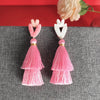 Tassel Bead Stainless Steel Dangle Earrings Earrings - Tophatter Daily Deals