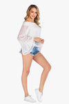 Swiss Dot Off-Shoulder Blouse Blouses - Tophatter Daily Deals