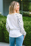 Leopard Round Neck Long Sleeve T-Shirt Women's T-Shirts - Tophatter Daily Deals