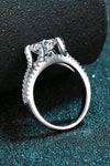 Stylish Moissanite Sterling Silver Ring Moissanite - Tophatter Daily Deals