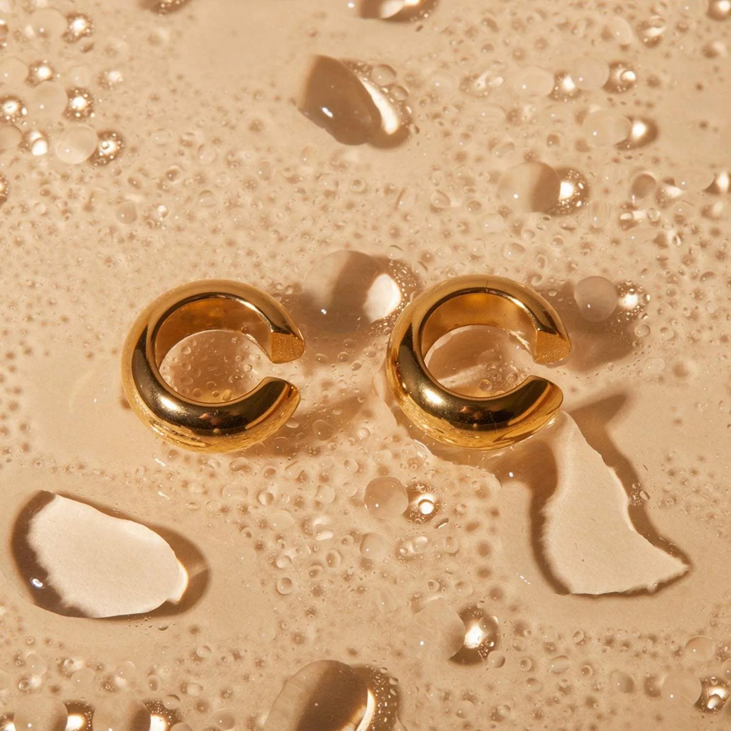 Stainless Steel Letter C Shape Clip On Earrings Earrings - Tophatter Daily Deals